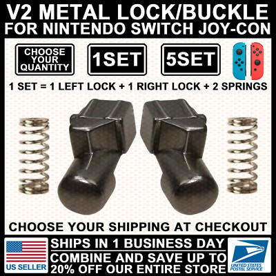 V2 Slider Lock Buckle Cap For Nintendo Switch NS Joy Con Latch Spring Metal