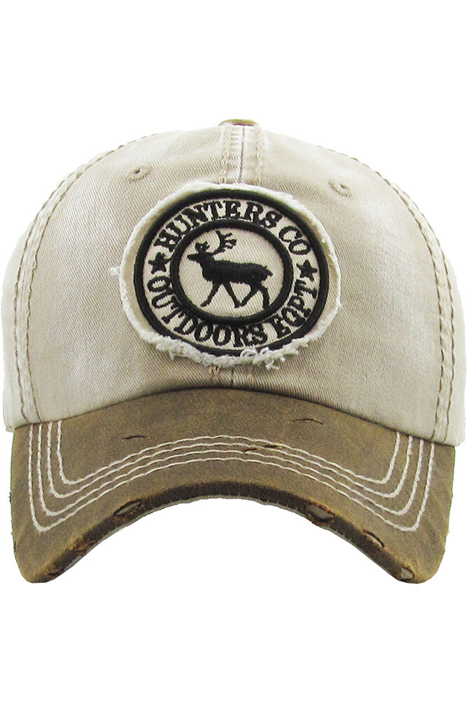 KBETHOS Hunters Camping Vintage Cotton Washed Distressed Stitch Baseball Cap Hat