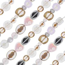 7-inch strand of High-Quality Czech Glass Beads - Table cut mixed - CGS222