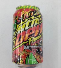 2 PACK Rare NEW Limited Edition Mountain Dew Flaming Hot Soda 2022 12oz Can TWO