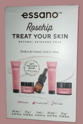 Essano Rosehip Treat Your Skin Skincare Natural Skincare Pack Travel Kit 5pc