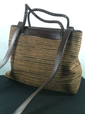 Relic Handbag Purse Womens Woven Fabric Brown  Sholder Bag Snap 