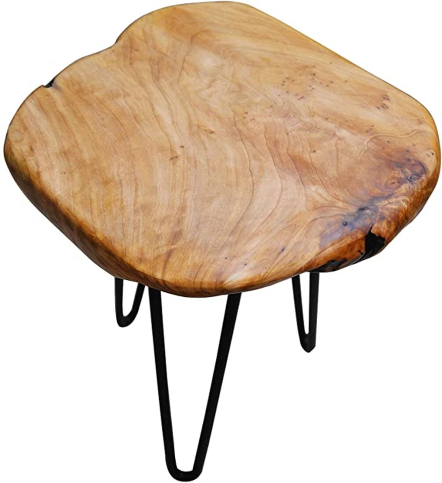 Greenage Rustic Cedar Root End Table –Natural Wood Side Table Nightstand 17.4" H - Image 3 of 4