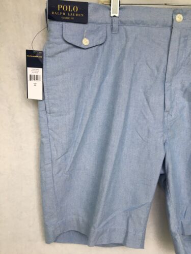 Pantalones Cortos Chinos Polo Ralph Lauren Calce Clásico Talla 40 BSR Azul Nuevos Con Etiquetas - Imagen 3 de 8