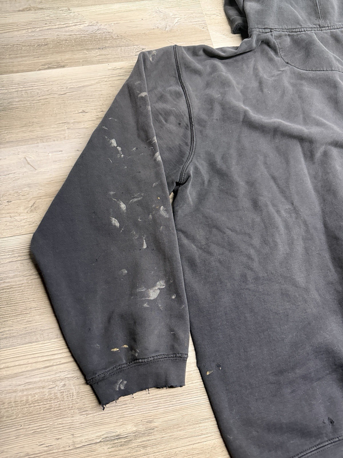 Dickies Thrashed Faded Black Pullover Hoodie Mens Size 2XL Embroidered Logo image 10