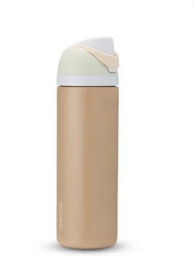 Owala FreeSip 24 fl. oz. Tan BPA Free Muddy Buddy Water Bottle with Spout Lid