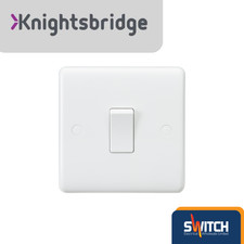 Knightsbridge Single Switch 2 Way White Plastic
