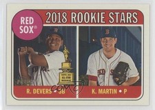 2018 Topps Heritage Rookie Stars Kyle Martin Rafael Devers #189 04ap