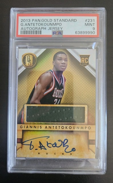 2013-14 Panini Gold Standard Auto, Giannis Antetokounmpo #231 PSA 9, RPA