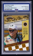 John Force Signed 2011 Press Pass Legends Card #12 (PSA)  NHRA Drag Racing Auto