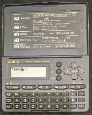 Casio SF-2000 Digitales Tagebuch Telefonbuch Memo Organizer PDA