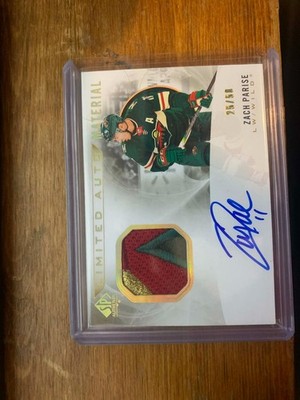 20-21 sp authentic limited auto material Zach Parise /50