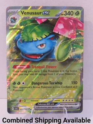 Venusaur ex 001/142 SV07: Stellar Crown NM Holo English 17647