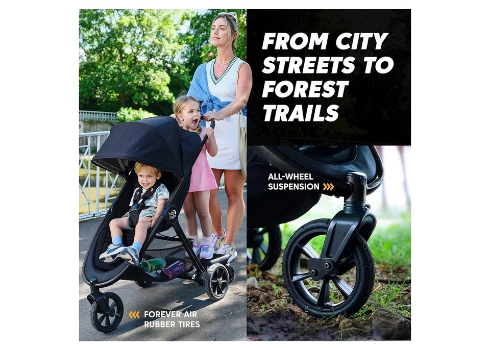 Baby Jogger City Mini GT3 All Terrain Stroller with Forever Air Rubber Tires a. - Image 3 of 4