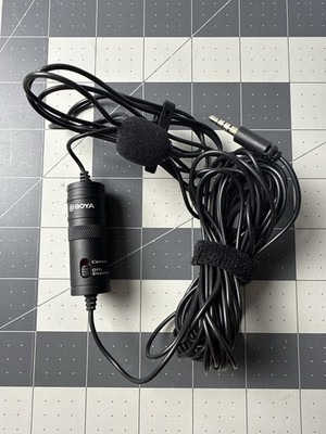 BOYA Lavalier Lapel Microphone 3.5mm Clip-On Mic Camera/Smartphone