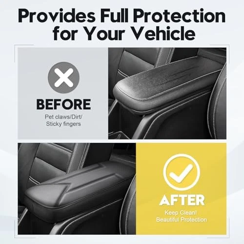 Center Console Armrest Cover for Chevrolet Colorado/GMC Canyon 2015-2022, Black - Изображение 3 из 4