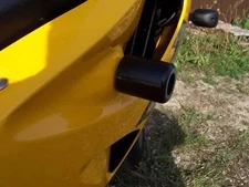 R&G CRASH PROTECTORS COMPATIBLE FOR TRIUMPH TT 600 BLACK PAIR CP0039BL