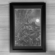 TYRANIDS FRAMED ART HIVE FLEET BEHEMOTH TYRANID WARRIOR WARHAMMER 40,000 40K