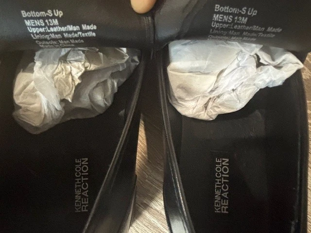 NIB Kenneth Cole Reaction LOAFER SLIP ON DESIGNER SHOES Mens 13 Leather  - Изображение 4 из 4