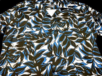 Canali Mens Button Front Hawaiian Aloha Short Sleeve Cotton Shirt 2XL XX XXL