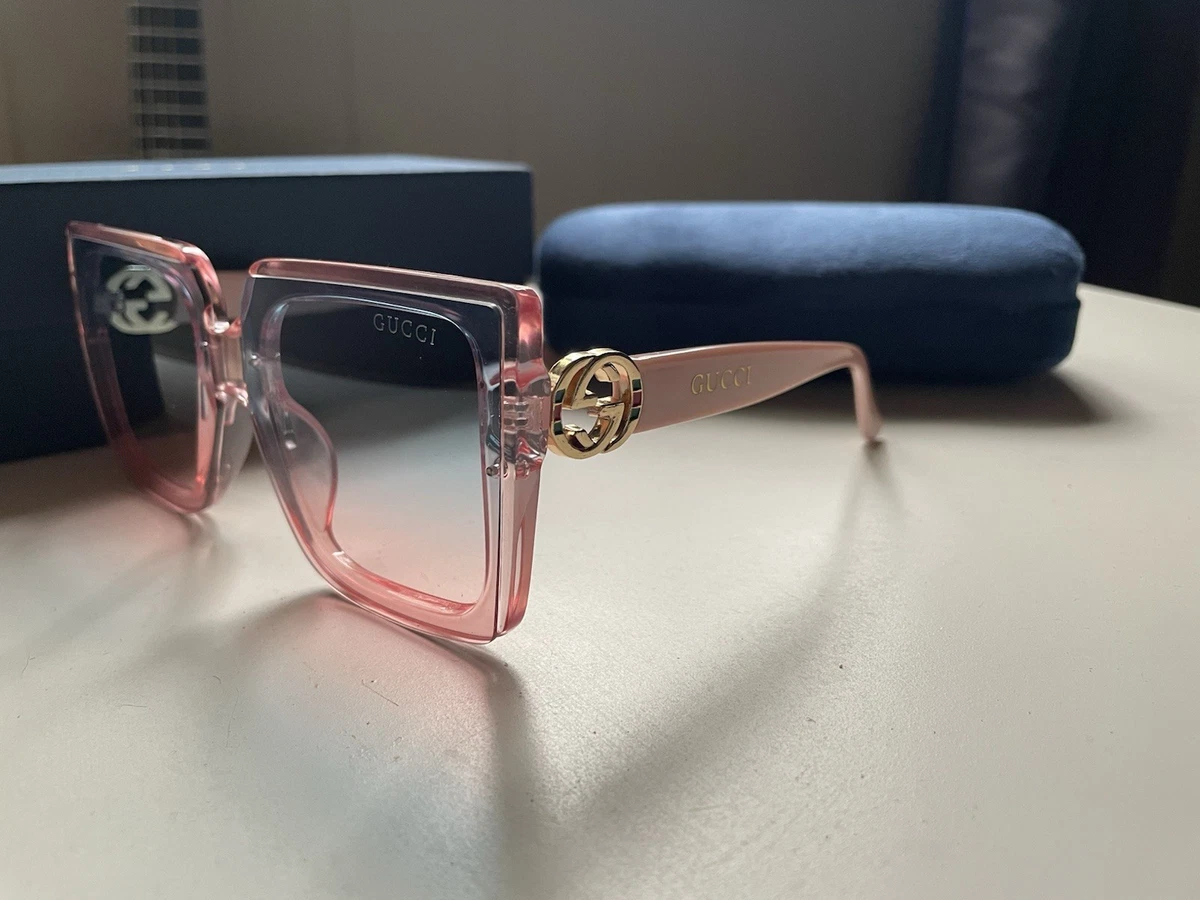 Gucci Oversized Pink Sunglasses for Women for sale | eBay