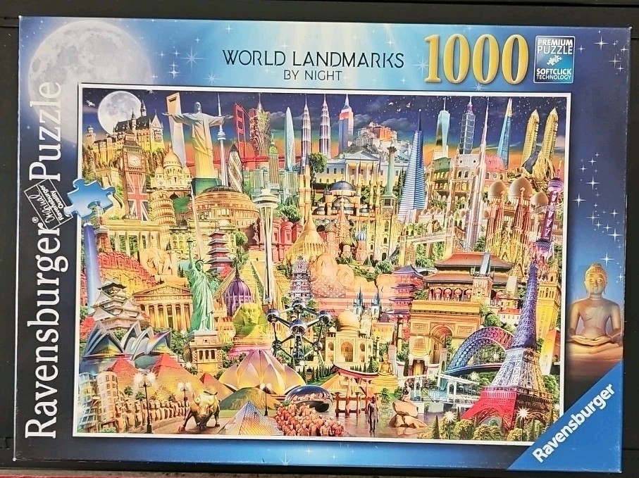 Ravensburger 1000 Piece Jigsaw Puzzle World Landmarks by Night