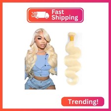 613 Body Wave Bundles Blonde Bundles Human Hair 14 Inch Bleach Blonde Body Wave