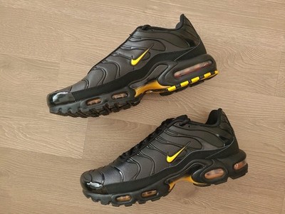 NIKE Air Max Plus TN Tuned Gr. 45 Black Orange LEDER LEATHER