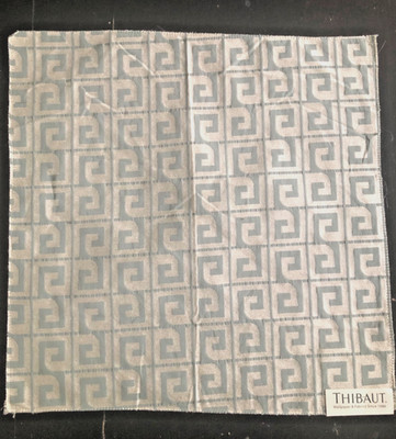 THIBAUT Anafi in Aqua  16 1/2 x 16 3/4''  Geometric Cotton Blend Fabric Sample