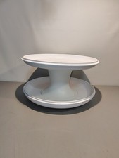 Tupperware Serve-It-All Pedestal Set 1531 1532 1533 Cake Stand Chip Dip Pie Dish