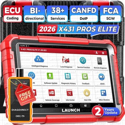 2026 Newest LAUNCH X431 Pro Elite V+ Bidirectional Car Diagnostic Scanner Coding