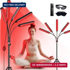 Red Light Therapy for Face and Body, Red Infrared Light Therapy Lamp with Stand