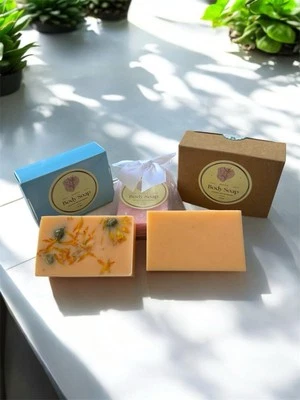 ASSORTED Luxury Natural Soap Bar, Marigold & Himalayan Salt, Choose Scent & Gift Box