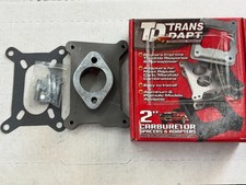Transdapt 2044 Manifold Carb Adapter Cast 1-34 Tall Holley 2bbl To Ford I6 Transdapt 2044 Manifold Carb Adapter Cast 1-34 Tall Holley 2bbl To Ford I6