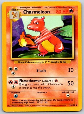 Charmeleon Uncommon Base Set [BS - 024/102] - LP