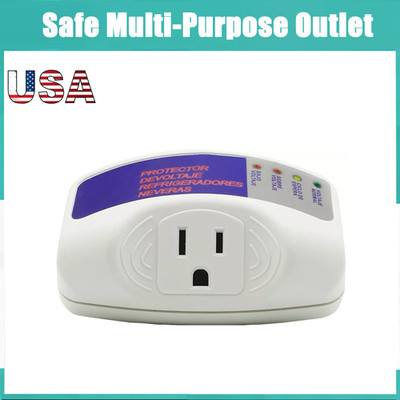 US Voltage Power Surge Protector 120V 1 Outlets Home Refrigerator Appliance