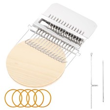 Knit Patch Kit - PatchMaker 2.0 Kit, Mini Darning Loom, 14 Hooks, Wooden