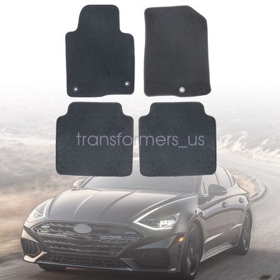 2020-2025 Fits Hyundai Sonata 4-Door Replacement Velour Floor Mats Carpet Black