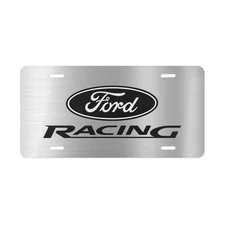 Ford Racing Car Front License Plate Tag Vanity Style – Printed Silver Look