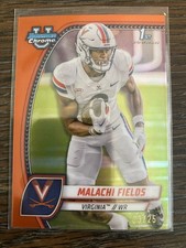 2024 Bowman University Chrome Malachi Fields #124 Orange Refractor /25 (RC)