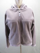 Patagonia Size M Womens Gray Fleece Hooded Pockets Full Zip Outdoor Jacket 396