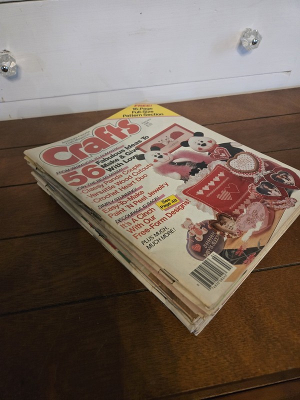 9 Vintage Issues Crafts Magazine 1986-89 LOT Patterns Holiday Needlecraft