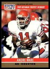 1990 Pro Set Andre Ware Rookie Detroit Lions #19
