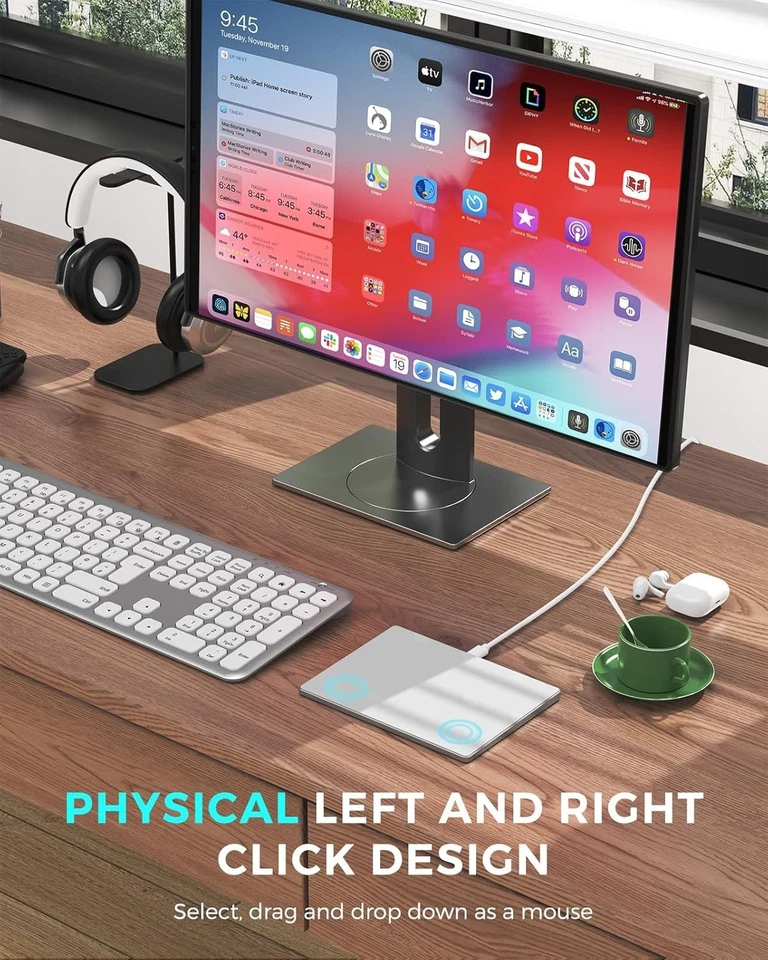 Seenda Upgraded Touchpad for Windows 10/11, External Wired USB Trackpad 6.3 Inch - Image 2 of 4