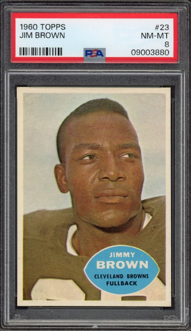1960 Topps #23 Jim Brown PSA NM-MT 8