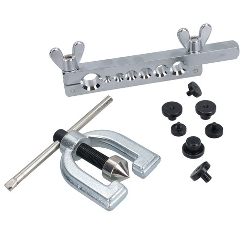 Brake Pipe Flaring Tool Kit Brake Repair Single + Double Flare 3/16in – 5/8in - Afbeelding 5 van 6