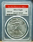 2014 (S) Silver Eagle PCGS  MS69,  Struck at the San Francisco Mint "LQQK"