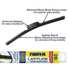 Rain-x Latitude 2-in-1 Wiper Blades 26 Inch Windshield Wipers 1 Unit - Black