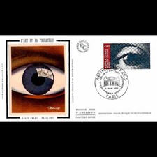 FDC soie - Arphila 75, grand Palais (1834) - Paris 6/6/1975