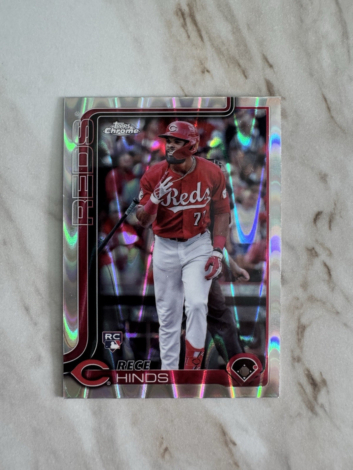 2025 Topps Chrome Rece Hinds RayWave Refractor #253 Rookie RC